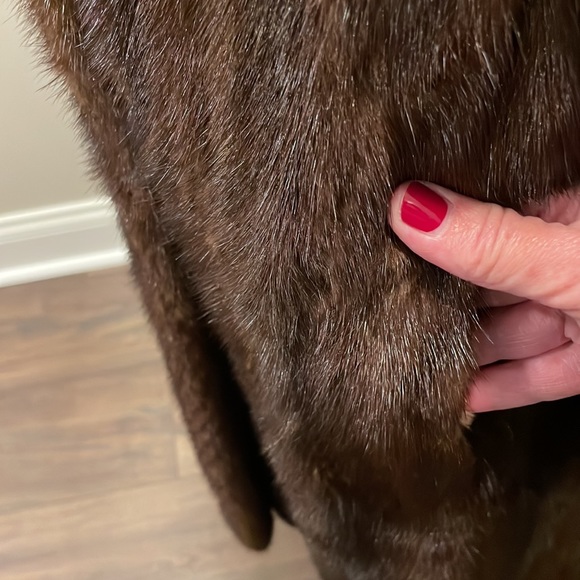 Vintage Brown Mink Long Fur Coat Mark Perlman’s - Picture 5 of 10
